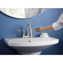 KOHLER Lilyfield Brushed Nickel 2-Handle 4-in Centerset WaterSense Bathroom Sink Faucet With Drain 21 KOHLER Lilyfield Brushed Nickel 2-Handle 4-in Centerset WaterSense Bathroom Sink Faucet With Drain -Household Items Sales 885612574589 08393774 1800x1800