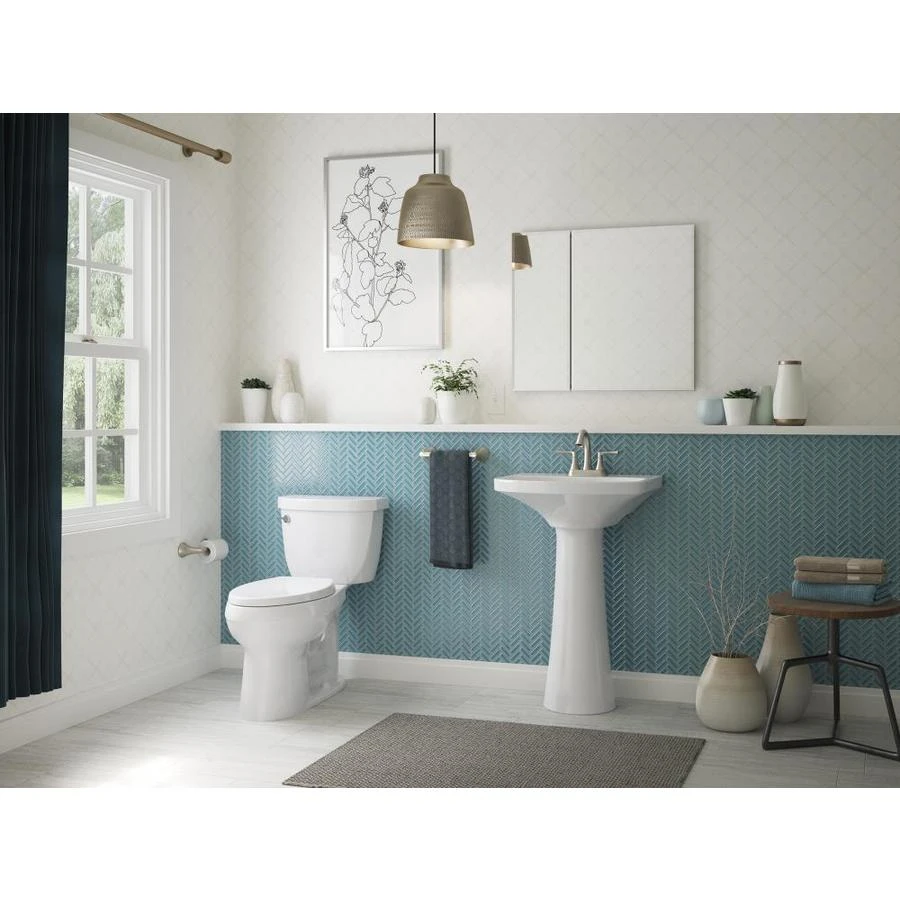 KOHLER Lilyfield Brushed Nickel 2-Handle 4-in Centerset WaterSense Bathroom Sink Faucet With Drain 11 KOHLER Lilyfield Brushed Nickel 2-Handle 4-in Centerset WaterSense Bathroom Sink Faucet With Drain - Image 9