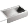 KOHLER Vault 35.75-in X 24.3125-in Single Bowl Tall (8-in Or Larger) Drop-In Apron Front/Farmhouse 2-Hole Commercial/Residential Kitchen Sink 1 KOHLER Vault 35.75-in X 24.3125-in Single Bowl Tall (8-in Or Larger) Drop-In Apron Front/Farmhouse 2-Hole Commercial/Residential Kitchen Sink -Household Items Sales 885612697295 1800x1800