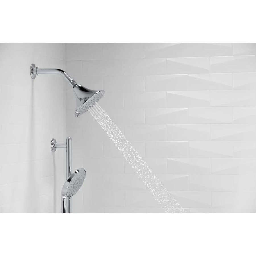 KOHLER Forte Vibrant Brushed Nickel 3-Spray Shower Head 2.5-GPM (9.5-LPM) 8 KOHLER Forte Vibrant Brushed Nickel 3-Spray Shower Head 2.5-GPM (9.5-LPM) - Image 6