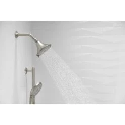 KOHLER Forte Vibrant Brushed Nickel 3-Spray Shower Head 1.75-GPM (6.6-LPM)