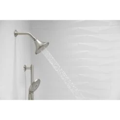 KOHLER Forte Vibrant Brushed Nickel 3-Spray Shower Head 1.75-GPM (6.6-LPM) -Household Items Sales 885612703651 12332587 1800x1800