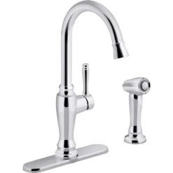 Arsdale Single-Handle Standard Kitchen Faucet With Swing Spout And Sidespray In Oil-Rubbed Bronze -Household Items Sales 8b362f5568773065ac91aa7eb4b589b2 1800x1800
