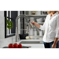 Simplice Single-Handle Pull-Down Sprayer Kitchen Faucet In Vibrant Stainless -Household Items Sales 8bc4fdebfb6d7db04aa281c6c63e6836 1800x1800