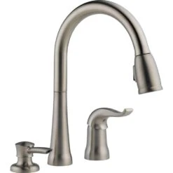 Kate Single-Handle Pull-Down Sprayer Kitchen Faucet With MagnaTite Docking And Soap Dispenser In Chrome 23 Kate Single-Handle Pull-Down Sprayer Kitchen Faucet With MagnaTite Docking And Soap Dispenser In Chrome -Household Items Sales 8ef30c6ad54d79dfe7e33f77626d601e 1800x1800
