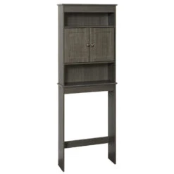 Zenna HomeĀ® 23"W X 67"H Driftwood Gray Over-The-Toilet Storage Cabinet