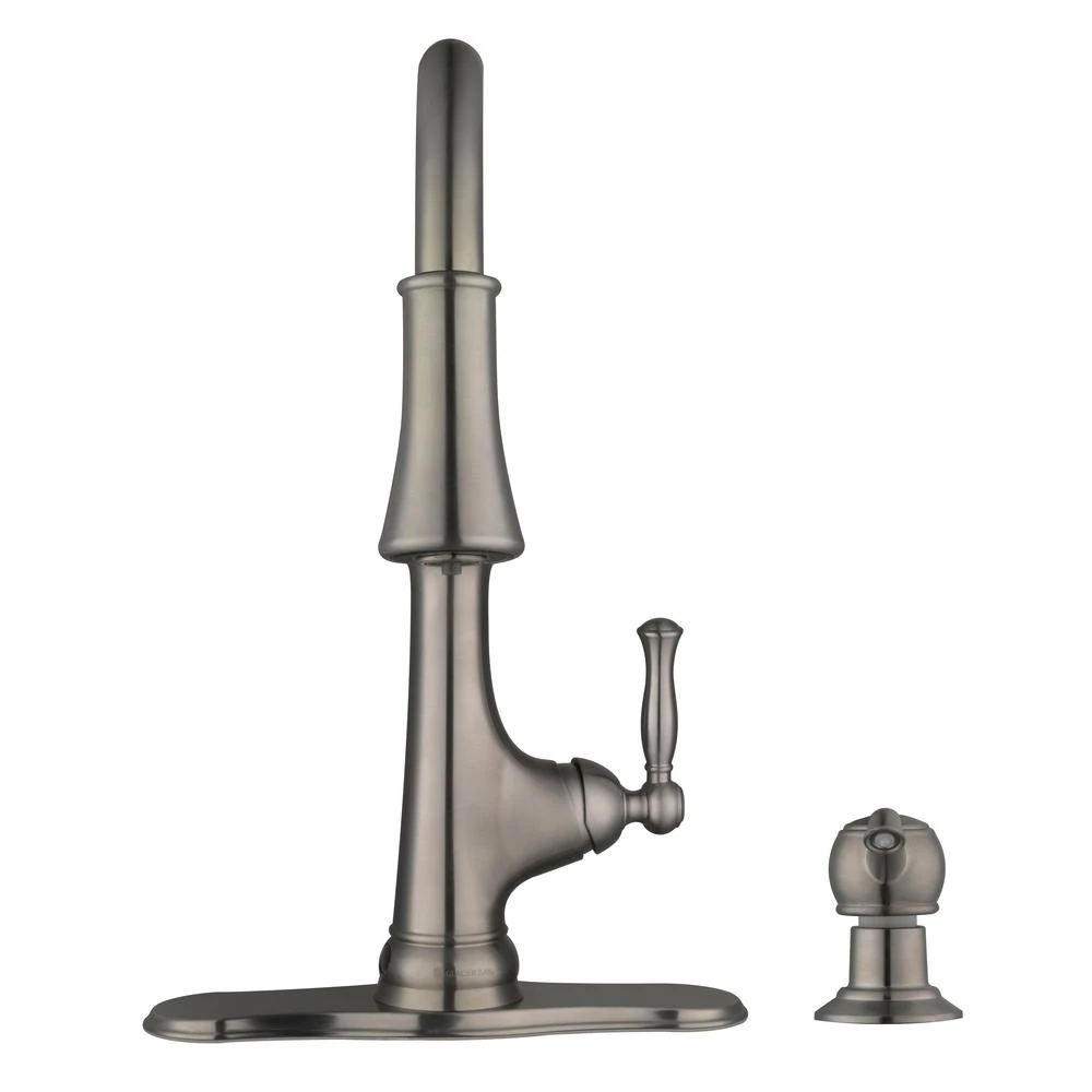 Touchless LED Single-Handle Pull-Down Sprayer Kitchen Faucet With Soap Dispenser In Stainless Steel 6 Touchless LED Single-Handle Pull-Down Sprayer Kitchen Faucet With Soap Dispenser In Stainless Steel - Image 4