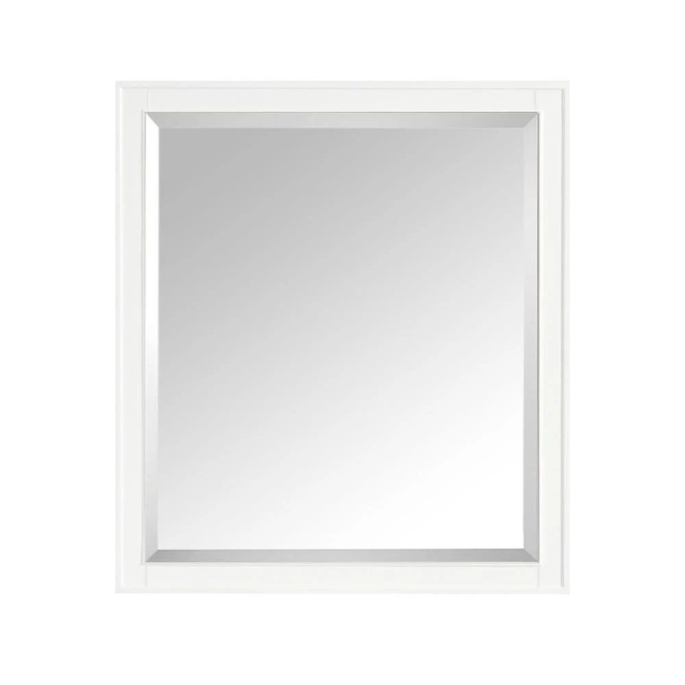 Madison 36 In. W X 32 In. H Single Framed Mirror In White 3 Madison 36 In. W X 32 In. H Single Framed Mirror In White