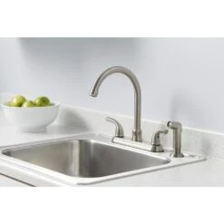 Builders 2-Handle Standard Kitchen Faucet With Sprayer In Stainless Steel -Household Items Sales 9633c78128731435b9d175c857a309c8 1800x1800
