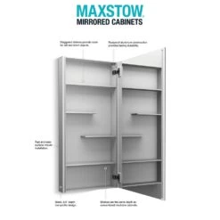 Maxstow 20 In. X 40 In. Frameless Surface-Mount Aluminum Medicine Cabinet -Household Items Sales 98de8f095fc28610afdc5ef063066d45 1800x1800