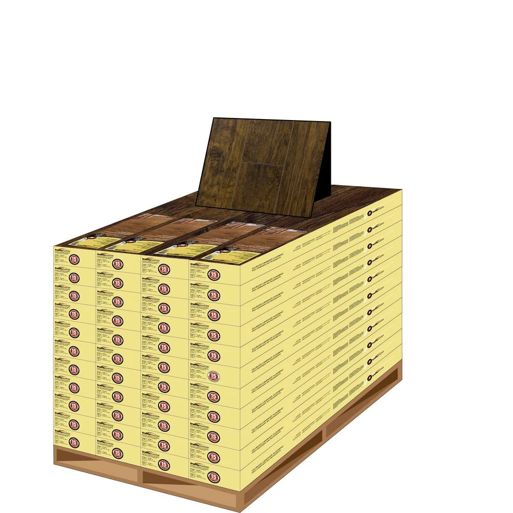 TrafficMASTER Handscraped Saratoga Hickory 7 Mm Thick X 7-2/3 In. Wide X 50-5/8 In. Length Laminate Flooring (1063.5 Sq. Ft. / Pallet) 5 TrafficMASTER Handscraped Saratoga Hickory 7 Mm Thick X 7-2/3 In. Wide X 50-5/8 In. Length Laminate Flooring (1063.5 Sq. Ft. / Pallet) - Image 3