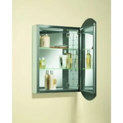 Archer 20 In. W X 31 In. H Single Door Mirrored Recessed Medicine Cabinet In Anodized Aluminum -Household Items Sales 9b0b3edc3f2d9e29071f728b55431771 1800x1800