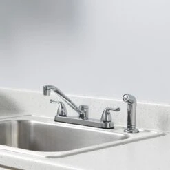Constructor 2-Handle Standard Kitchen Faucet With Side Sprayer In Chrome -Household Items Sales 9f93636f9dd8422361ea0c97056c0d27 1800x1800
