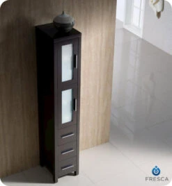 Fresca Torino 12"W X 15"D X 68-1/8"H Espresso Linen Cabinet -Household Items Sales FST6260ES 2 1800x1800