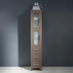 Fresca Torino 12"W X 15"D X 68-1/8"H Gray Oak Linen Cabinet -Household Items Sales FST6260GO 3 1800x1800