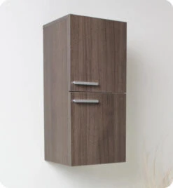 Fresca 13"W X 12"D X 27"H Gray Oak Linen Cabinet