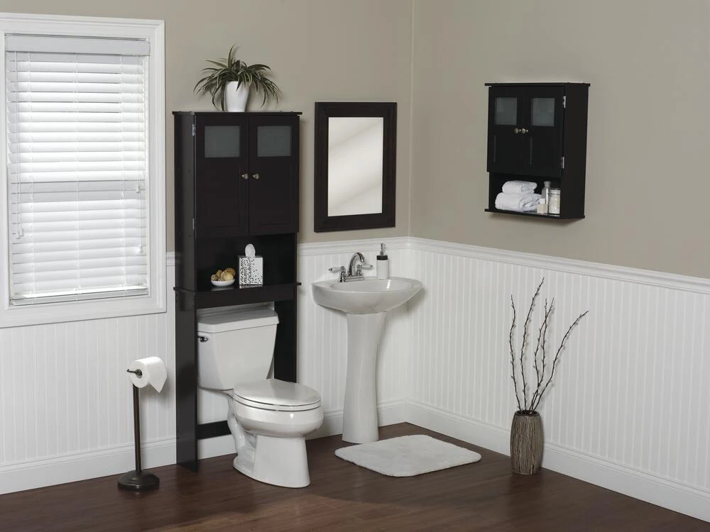 Zenna Home® 23"W X 67"H Espresso Over-The-Toilet Storage Cabinet 5 Zenna Home® 23"W X 67"H Espresso Over-The-Toilet Storage Cabinet - Image 3