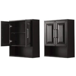 Wyndham Collection Daria 25"W X 9"D Dark Espresso Bathroom Wall Cabinet -Household Items Sales WC 2525 WC DES CLOSEDANDOPEN 1800x1800