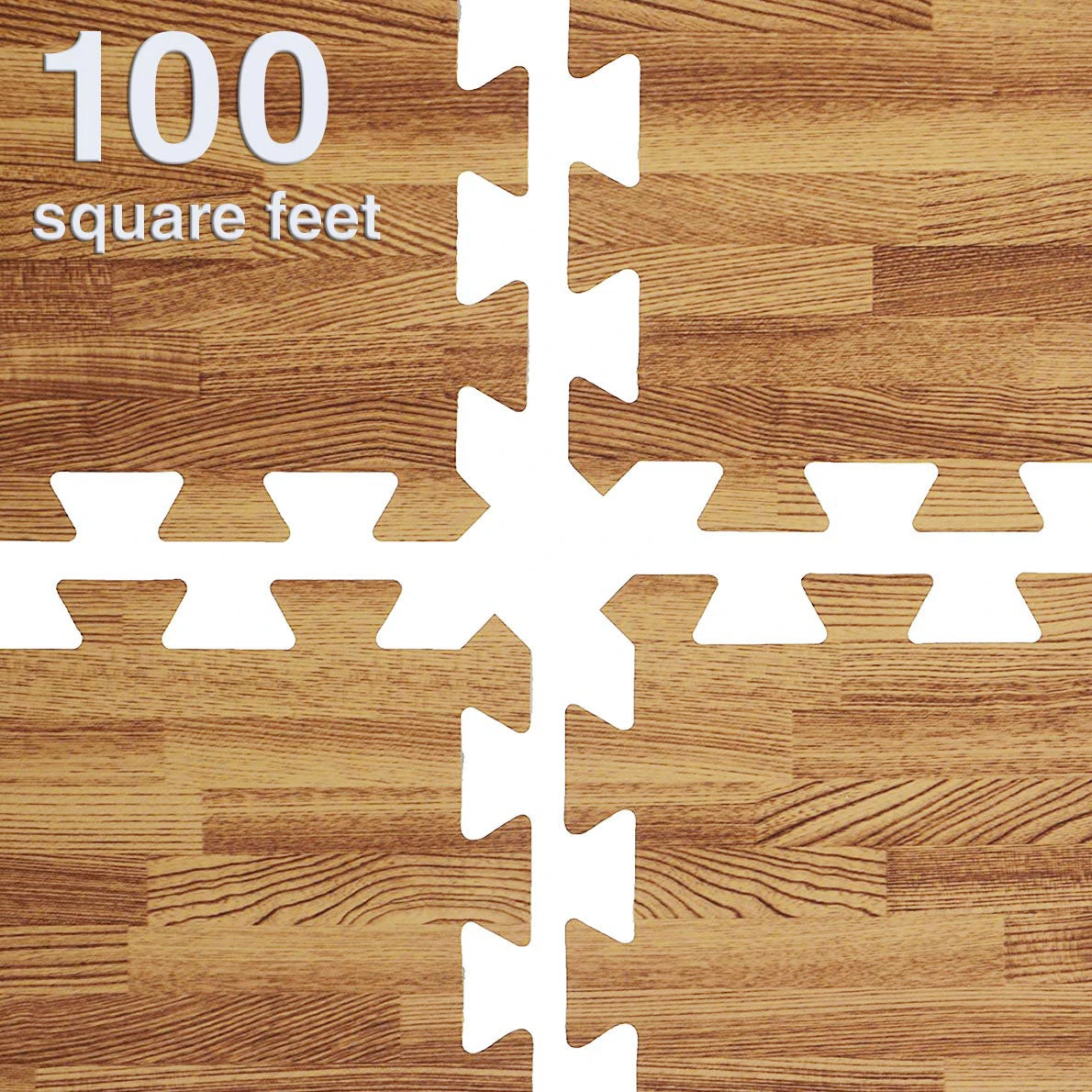 Clevr EVA Foam Interlocking Floor Mat, Light Wood, 25 Pcs, 100 Sq. Ft. 3 Clevr EVA Foam Interlocking Floor Mat, Light Wood, 25 Pcs, 100 Sq. Ft.