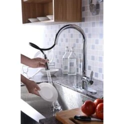 Orbital Single-Handle Pull-Down Sprayer Kitchen Faucet In Polished Chrome -Household Items Sales a0a480cbe78e5b125f93b880827dd90b 1800x1800
