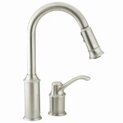 Aberdeen Single-Handle Pull-Down Sprayer Kitchen Faucet With Reflex In Classic Stainless