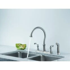 Vessona 2-Handle Standard Kitchen Faucet With Side Sprayer In Stainless -Household Items Sales a4a4cf163557abe0f9a0c083c016e6db 1800x1800