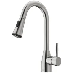 Aylesbury Single-Handle Pull-Down Sprayer Kitchen Faucet In Stainless Steel
