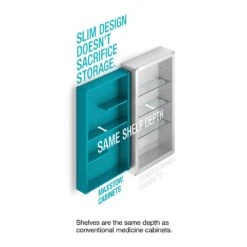 Maxstow 20 In. X 24 In. Frameless Surface-Mount Aluminum Medicine Cabinet 21 Maxstow 20 In. X 24 In. Frameless Surface-Mount Aluminum Medicine Cabinet -Household Items Sales a624140882317d5c6cf46d2180b36e18 1800x1800