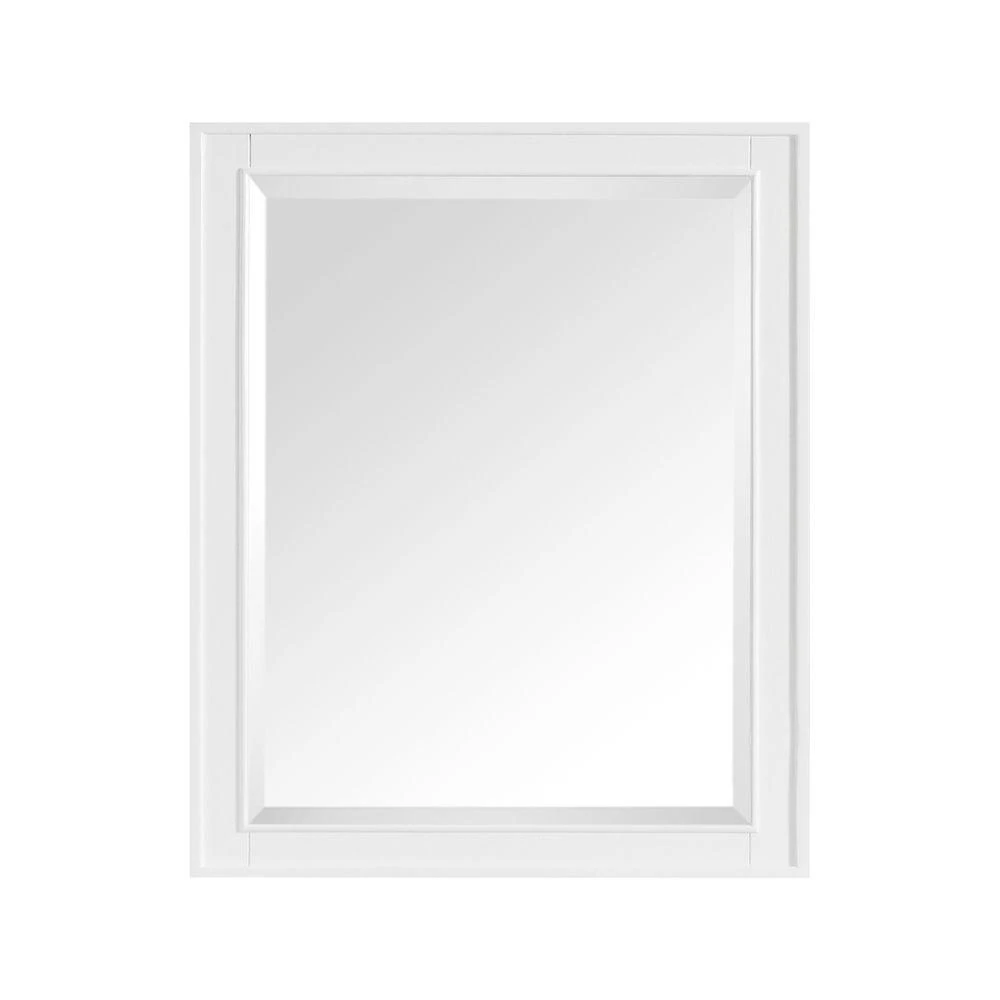 Madison 36 In. W X 32 In. H Single Framed Mirror In White 10 Madison 36 In. W X 32 In. H Single Framed Mirror In White - Image 8