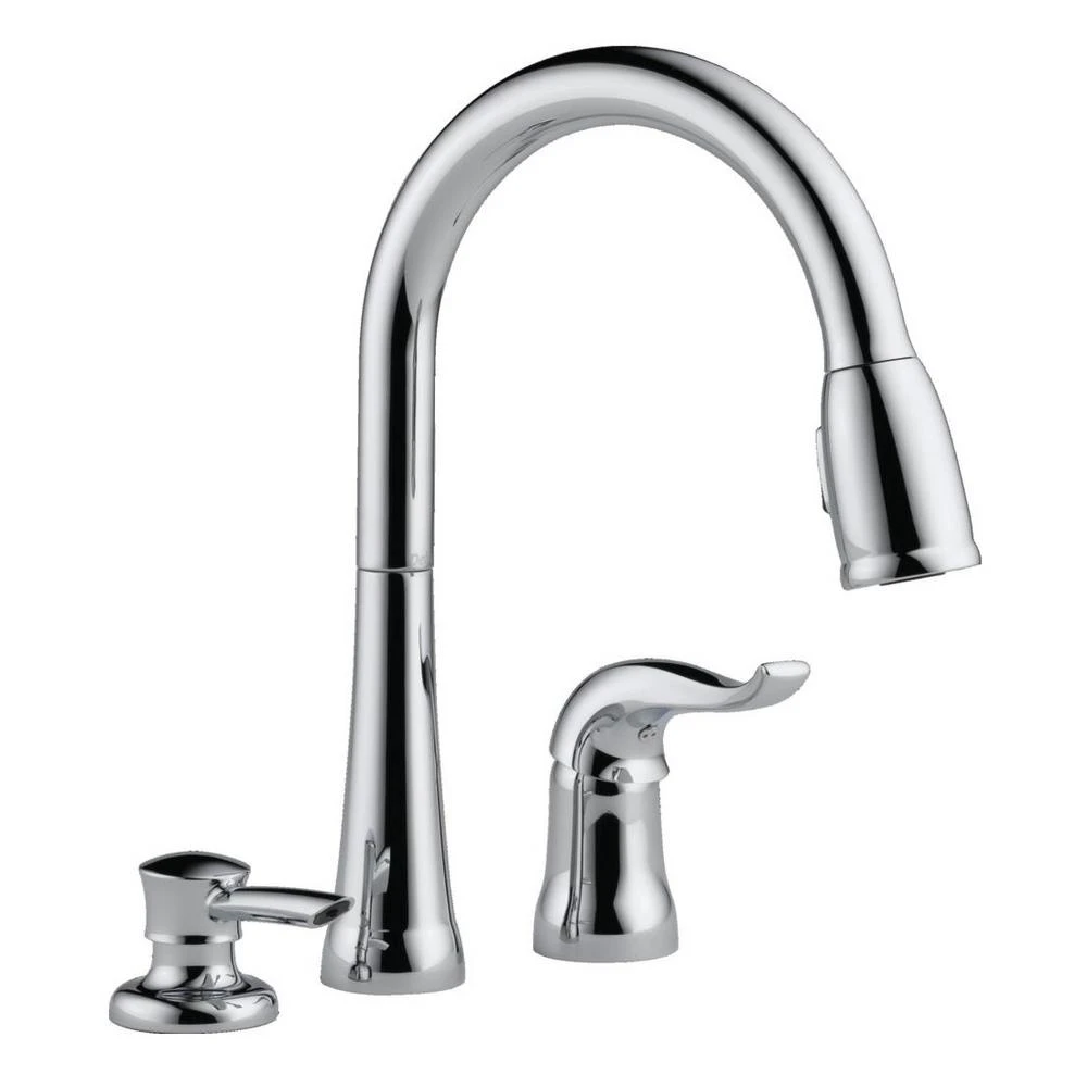 Kate Single-Handle Pull-Down Sprayer Kitchen Faucet With MagnaTite Docking And Soap Dispenser In Chrome 3 Kate Single-Handle Pull-Down Sprayer Kitchen Faucet With MagnaTite Docking And Soap Dispenser In Chrome