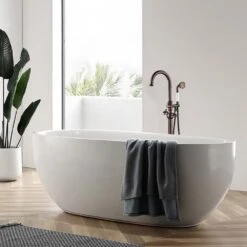 48 In. H X 12 In. W Single-Handle Claw Foot Tub Faucet With Hand Shower In Oil Rubbed Bronze -Household Items Sales a99c6865f3bae1a42236f10de70dc5b0 1800x1800