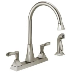 Everly 2-Handle Standard Kitchen Faucet With Spray In Stainless