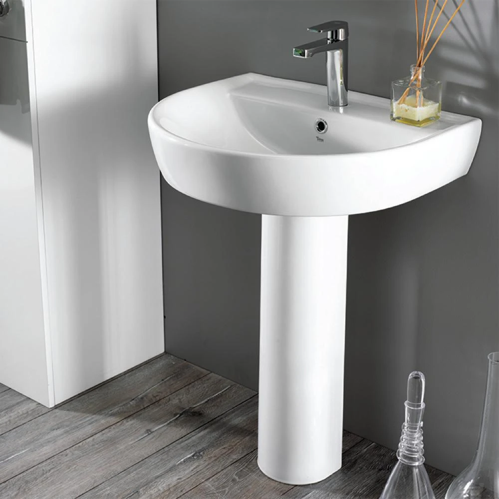 Nameeks Bella Pedestal Sink In White 4 Nameeks Bella Pedestal Sink In White - Image 2