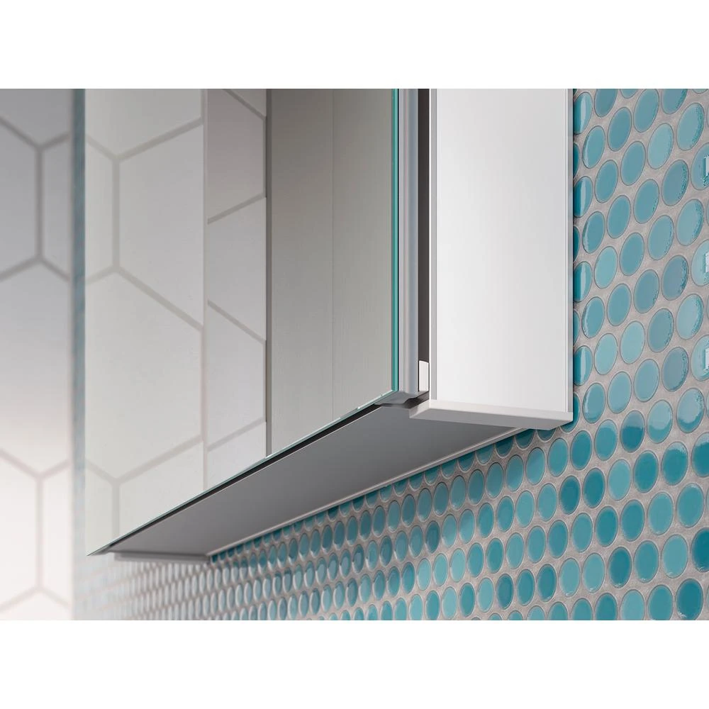 Maxstow 20 In. X 24 In. Frameless Surface-Mount Aluminum Medicine Cabinet 8 Maxstow 20 In. X 24 In. Frameless Surface-Mount Aluminum Medicine Cabinet - Image 6