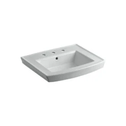 KOHLER Archer 20-7/16 In. Vitreous China Pedestal Sink Basin In White With Overflow Drain -Household Items Sales b10158c99869d1f888e47c46ee7ac5ee 1800x1800