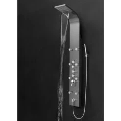 65 In. 8-Jet Shower Panel System In Space Gray Brushed Stainless Steel With Rainfall Waterfall Shower Head And Wand 21 65 In. 8-Jet Shower Panel System In Space Gray Brushed Stainless Steel With Rainfall Waterfall Shower Head And Wand -Household Items Sales b1764822b2d13cc818be0f4ff4540fd0 1800x1800