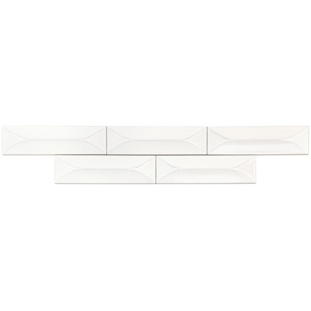 Ivy Hill Tile Vintage Bianco 3D 3 In. X 9 In. 10mm Polished Ceramic Subway Wall Tile (40 Pieces) (6.02 Sq. Ft./Box) 8 Ivy Hill Tile Vintage Bianco 3D 3 In. X 9 In. 10mm Polished Ceramic Subway Wall Tile (40 Pieces) (6.02 Sq. Ft./Box) - Image 6