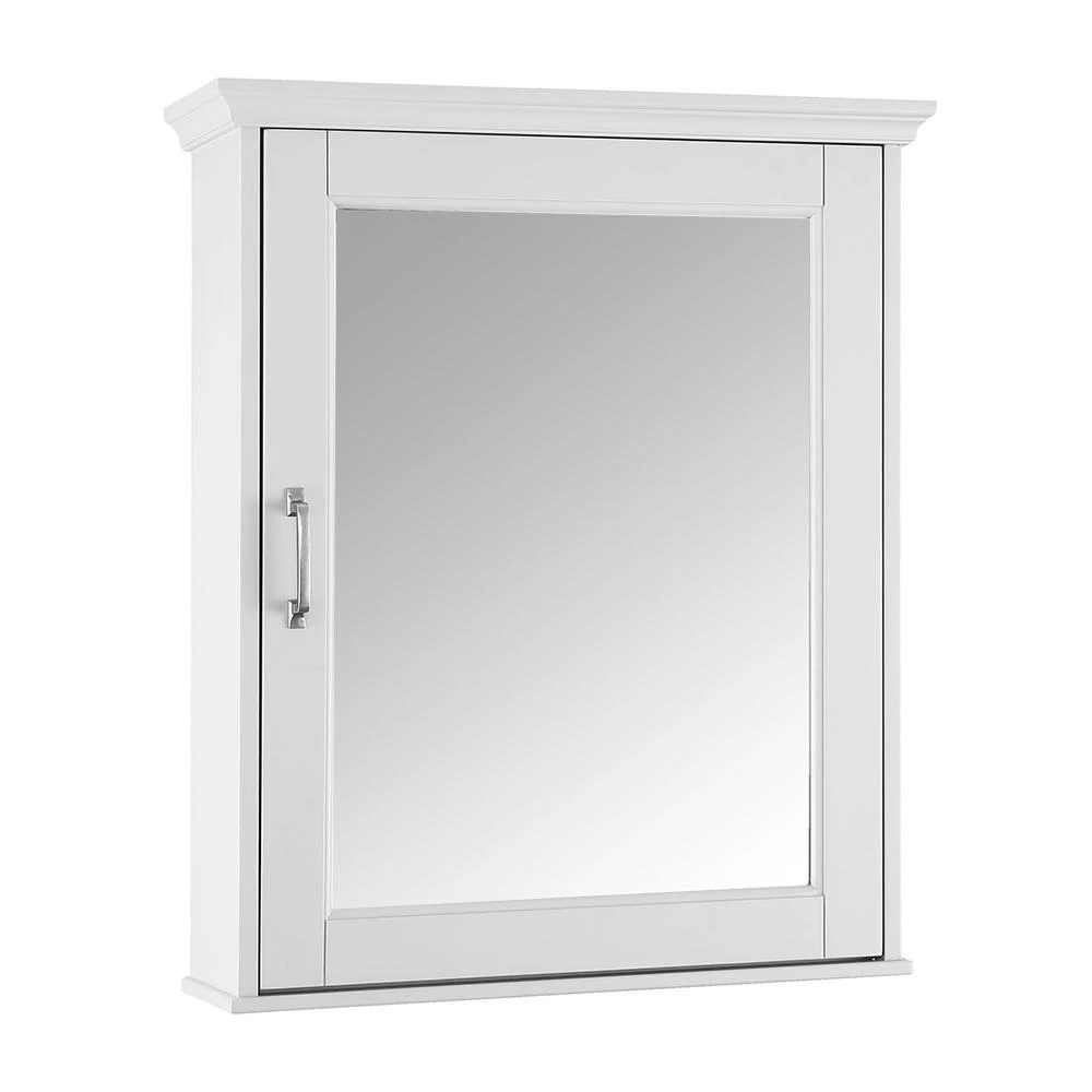 Ashburn 23 In. W X 28 In. H X 8 In. D Framed Surface-Mount Bathroom Medicine Cabinet In White 3 Ashburn 23 In. W X 28 In. H X 8 In. D Framed Surface-Mount Bathroom Medicine Cabinet In White