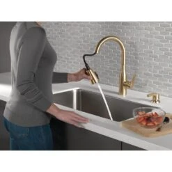Marca Single-Handle Pull-Down Sprayer Kitchen Faucet With ShieldSpray Technology In Champagne Bronze -Household Items Sales b82e986e80ec9d3c6ce33dcf0e8726f1 1800x1800