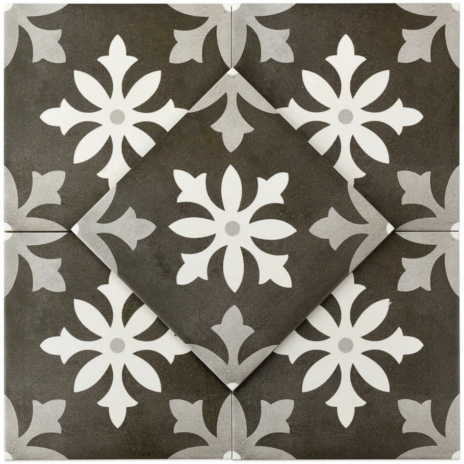 Picasso Nero 9x9 Glazed Porcelain Tile 7 Picasso Nero 9x9 Glazed Porcelain Tile - Image 5