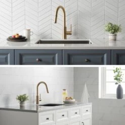 Oletto Single-Handle Pull-Down Sprayer Kitchen Faucet In Gold -Household Items Sales bac16a0c156c0974645e39349838264d 1800x1800