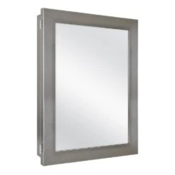 20 In. X 26 In. Recessed Or Surface Mount Framed Medicine Cabinet In Pewter -Household Items Sales bb3801cd0df83ac33473233ba47a5260 1800x1800