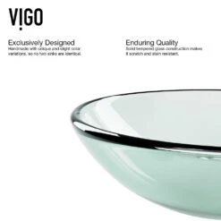 VIGO Glass Vessel Bathroom Sink In Clear Crystalline Glass With Waterfall Faucet Set In Brushed Nickel -Household Items Sales bbbd1bf4341a4815debaec61d27dbae7 1800x1800