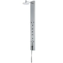 Dilana 66.875 In. 6-Jet High Pressure Shower Panel System With Adjustable Handheld Dual Shower In Stainless Steel