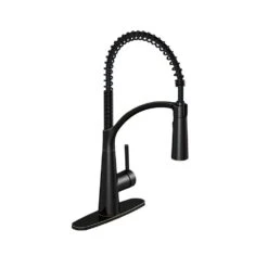 Brenner Commercial Style Single-Handle Pull-Down Sprayer Kitchen Faucet In Oil Rubbed Bronze Finish
