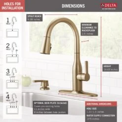 Marca Single-Handle Pull-Down Sprayer Kitchen Faucet With ShieldSpray Technology In Champagne Bronze -Household Items Sales be6479bac648c77572849bf105b68b21 1800x1800