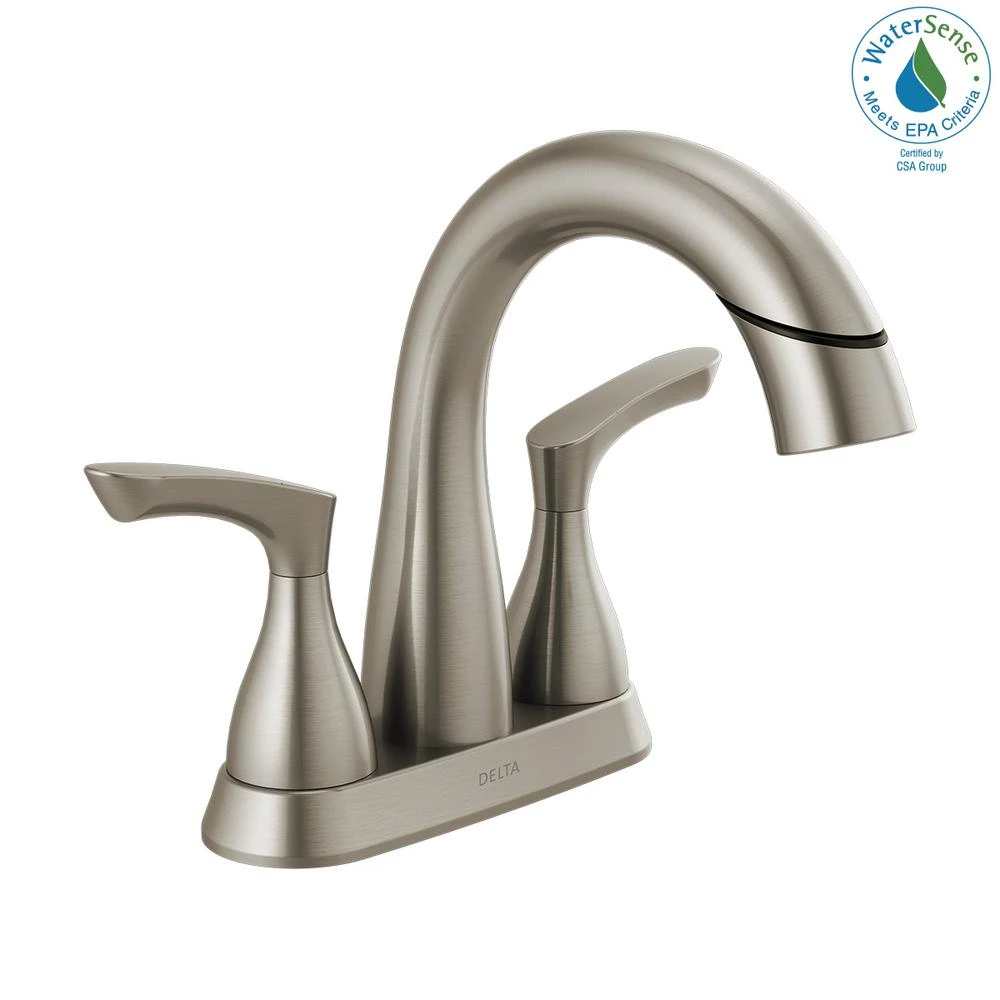 Broadmoor 4 In. Centerset 2-Handle Pull-Down Spout Bathroom Faucet In SpotShield Brushed Nickel 13 Broadmoor 4 In. Centerset 2-Handle Pull-Down Spout Bathroom Faucet In SpotShield Brushed Nickel - Image 11