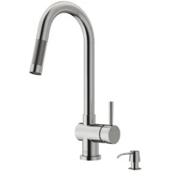 Gramercy Single-Handle Pull-Down Sprayer Kitchen Faucet With Soap Dispenser In Matte Gold -Household Items Sales c05b180f3dfebeb9a085fbf1b7c6a6d8 1800x1800
