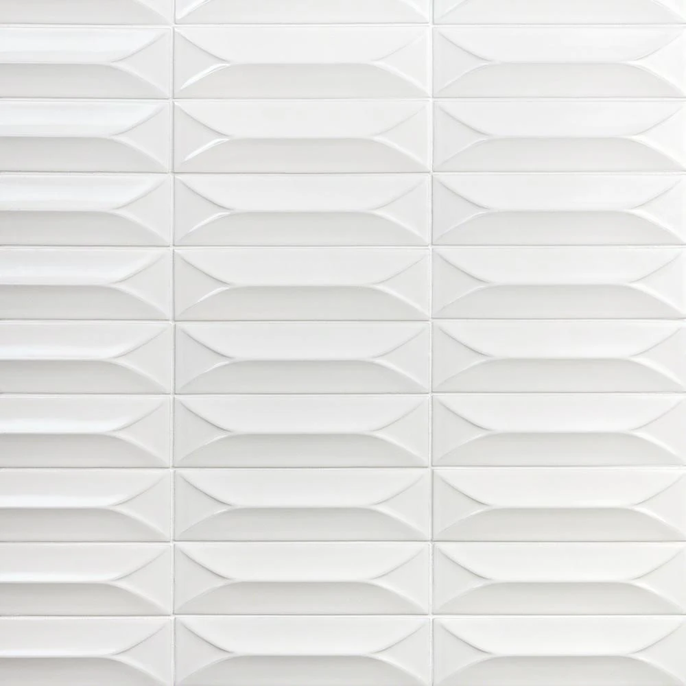 Ivy Hill Tile Vintage Bianco 3D 3 In. X 9 In. 10mm Polished Ceramic Subway Wall Tile (40 Pieces) (6.02 Sq. Ft./Box) 3 Ivy Hill Tile Vintage Bianco 3D 3 In. X 9 In. 10mm Polished Ceramic Subway Wall Tile (40 Pieces) (6.02 Sq. Ft./Box)