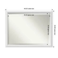 Blanco White Wood 43 In. W X 33 In. H Single Contemporary Bathroom Vanity Mirror -Household Items Sales c1d2b6625ff876484e6bda2cfc69aa98 1800x1800